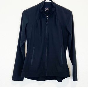 Barco Full Zip Scrub Jacket Black Fitted Size Small